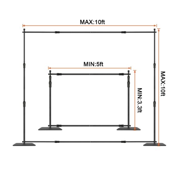 Pipe And Drape Backdrop Stand kit, Heavy Duty Backdrop. - Image 3