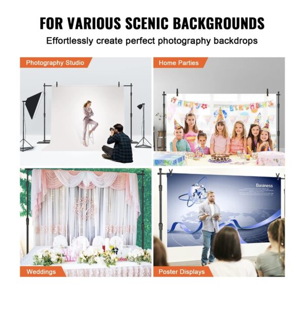 Pipe And Drape Backdrop Stand kit, Heavy Duty Backdrop.